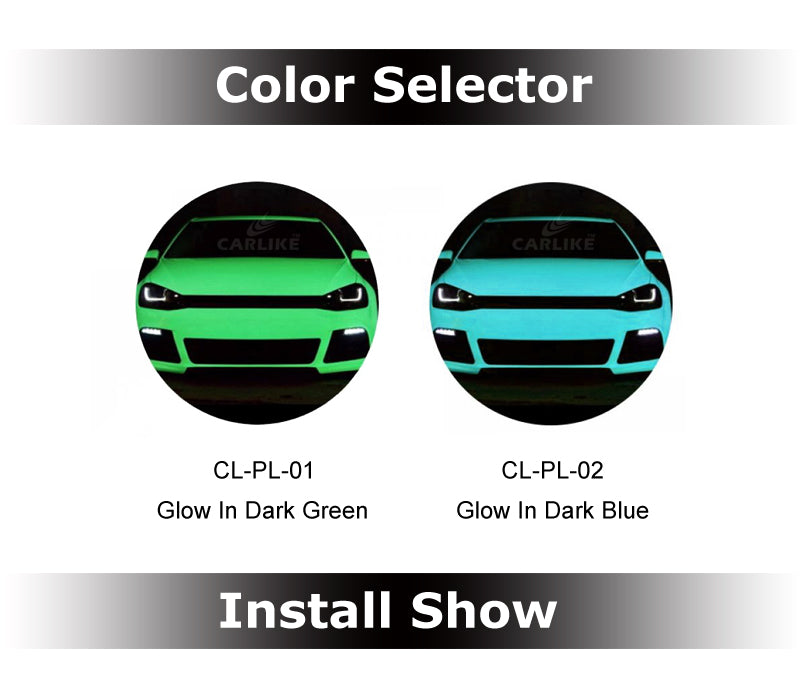 CARLIKE CL-PL Glow In Dark Green Photoluminescent Car Wrap Vinyl