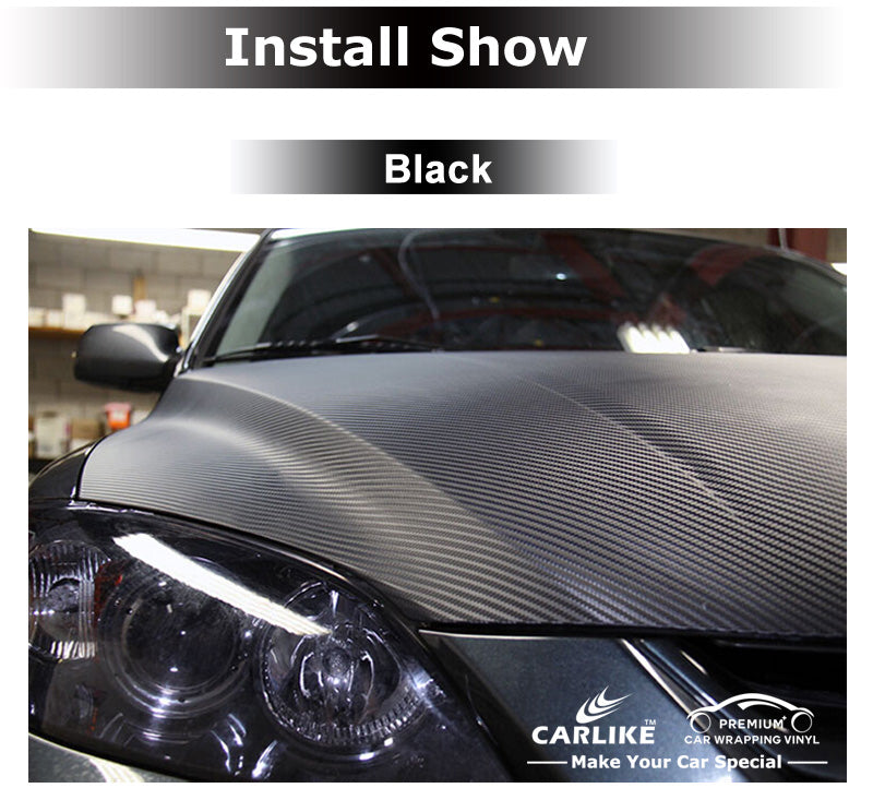 CARLIKE CL-3DCF-01 Black 3D Carbon Fiber Vinyl Sticker