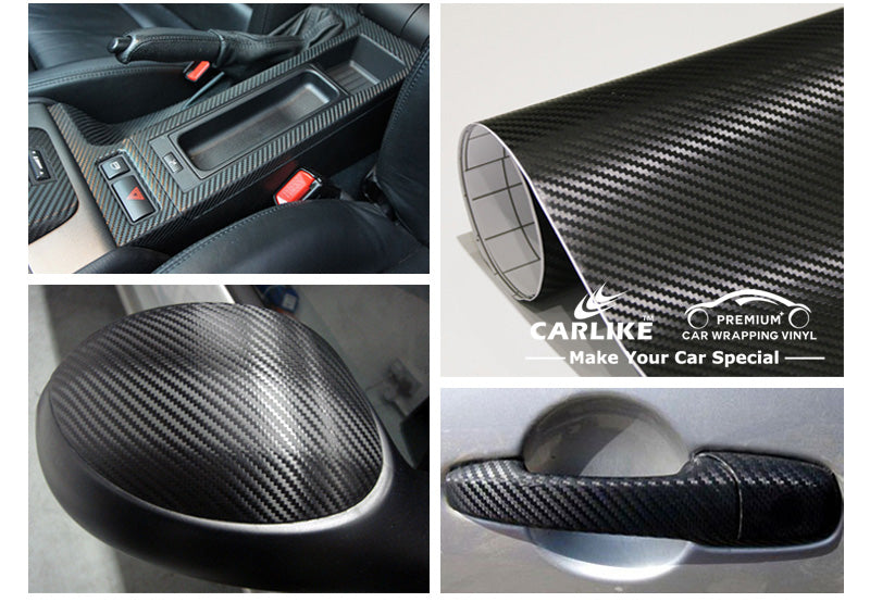 CARLIKE CL-3DCF-01 Black 3D Carbon Fiber Vinyl Sticker