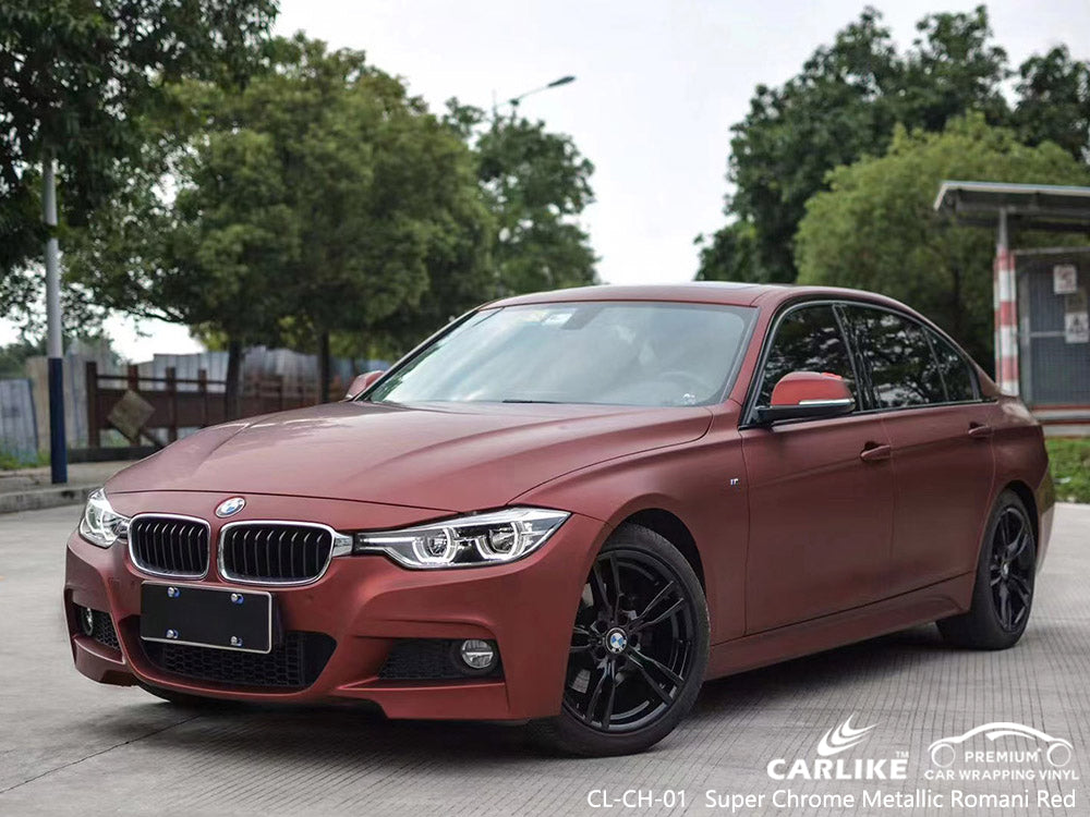 Super chrome metallic romani red vinyl auto car wrap – BlackAntVinyl