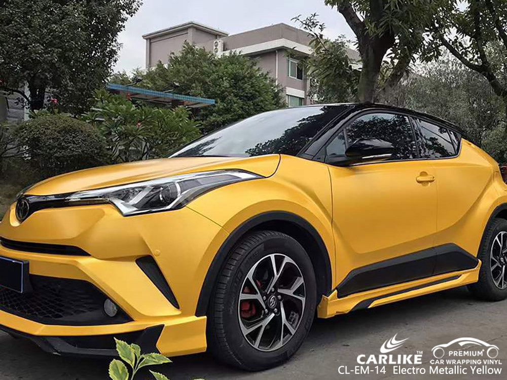 CARLIKE CL-EM-14 matte electro metallic yellow vinyl for toyota