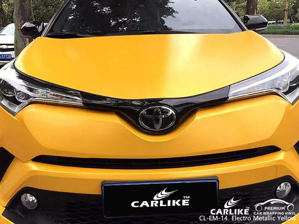 CARLIKE CL-EM-14 matte electro metallic yellow vinyl for toyota