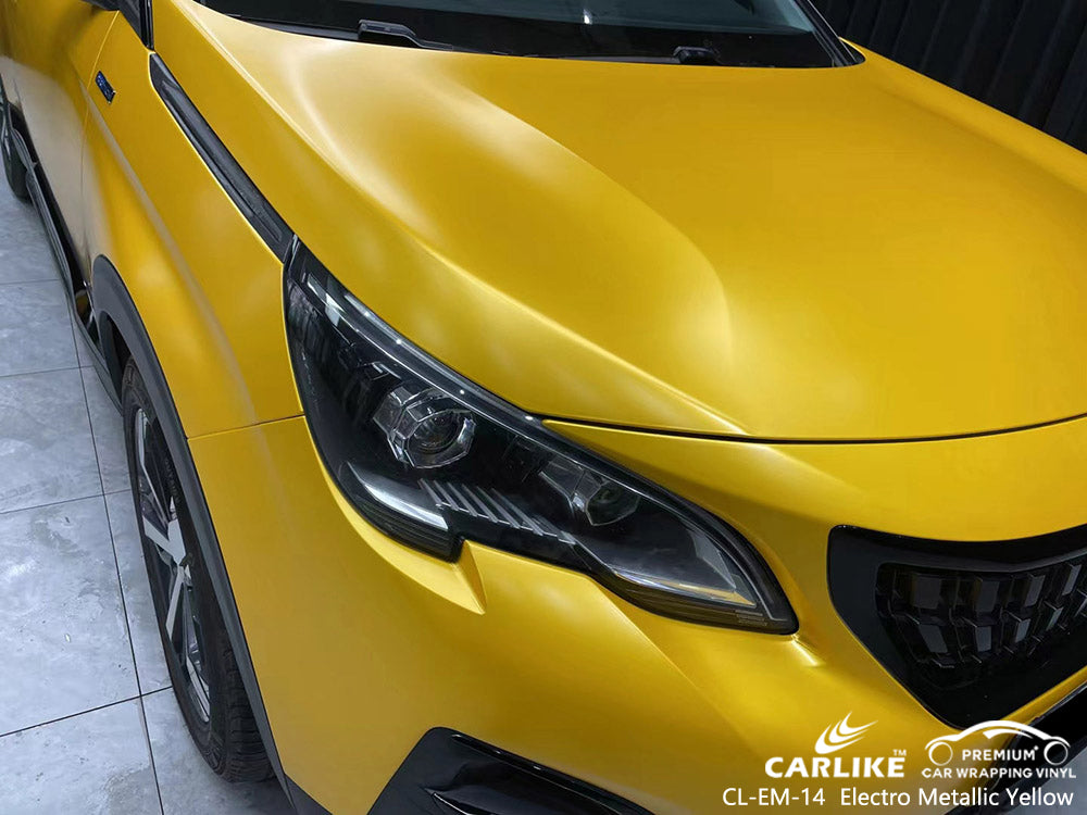 Electro Metallic Satin Yellow Vinyl Wrap Suppliers – CARLIKE WRAP