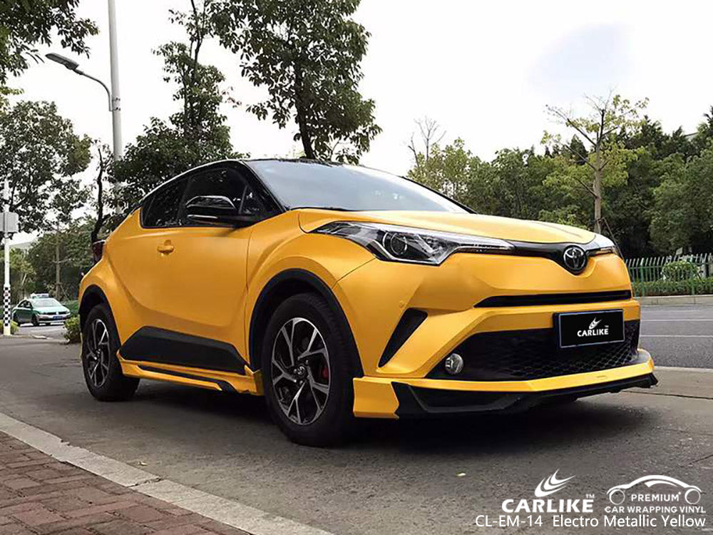 CARLIKE CL-EM-14 matte electro metallic yellow vinyl for toyota