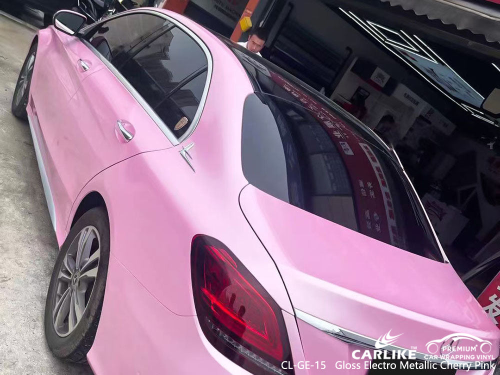 CARLIKE CL-GE-15 gloss electro metallic cherry pink vinyl for Mercedes-Benz