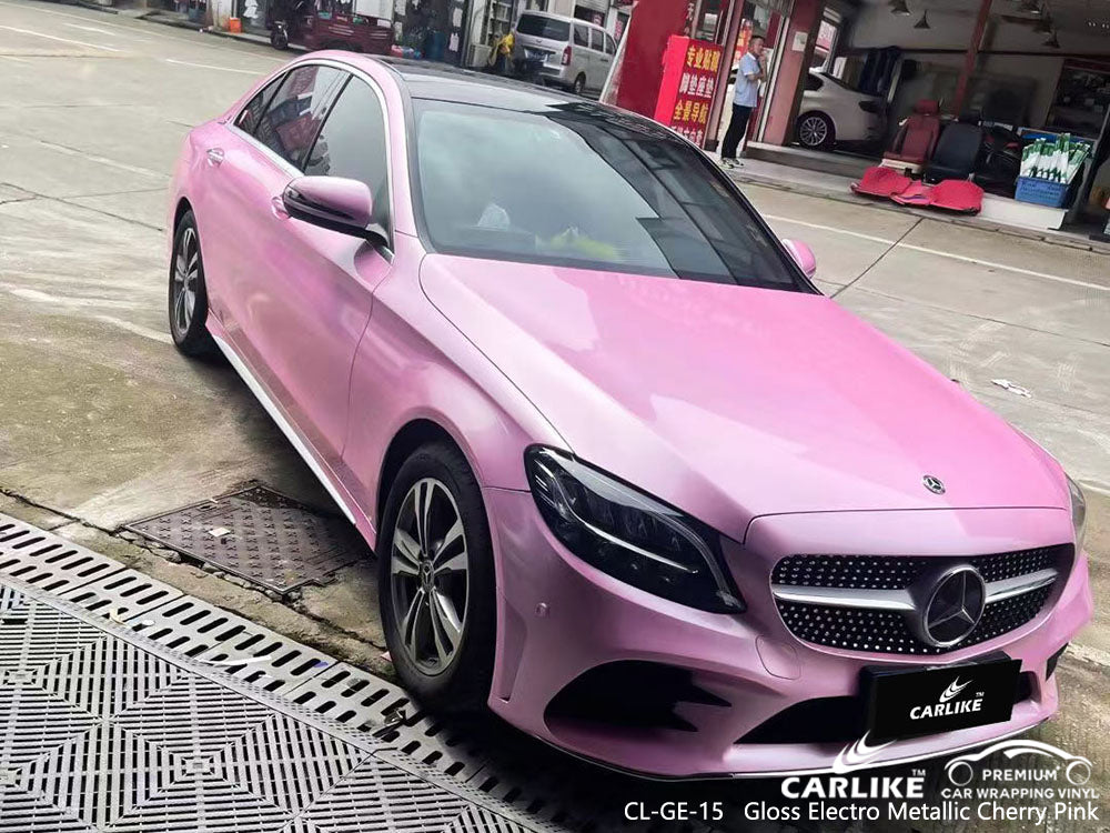 CARLIKE CL-GE-15 Vinilo rosa cereza electro metalizado brillo para Mercedes-Benz