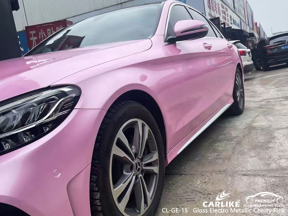CARLIKE CL-GE-15 gloss electro metallic cherry pink vinyl for Mercedes-Benz