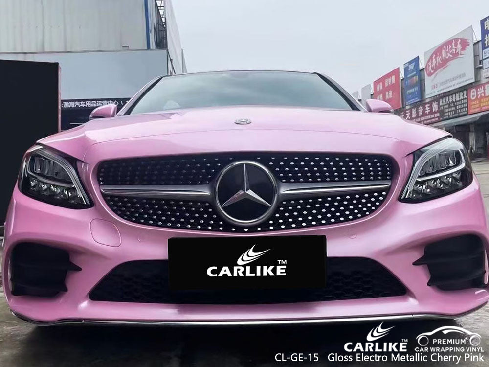 CARLIKE CL-GE-15 Vinilo rosa cereza electro metalizado brillo para Mercedes-Benz