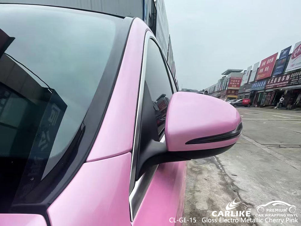 CARLIKE CL-GE-15 gloss electro metallic cherry pink vinyl for Mercedes-Benz