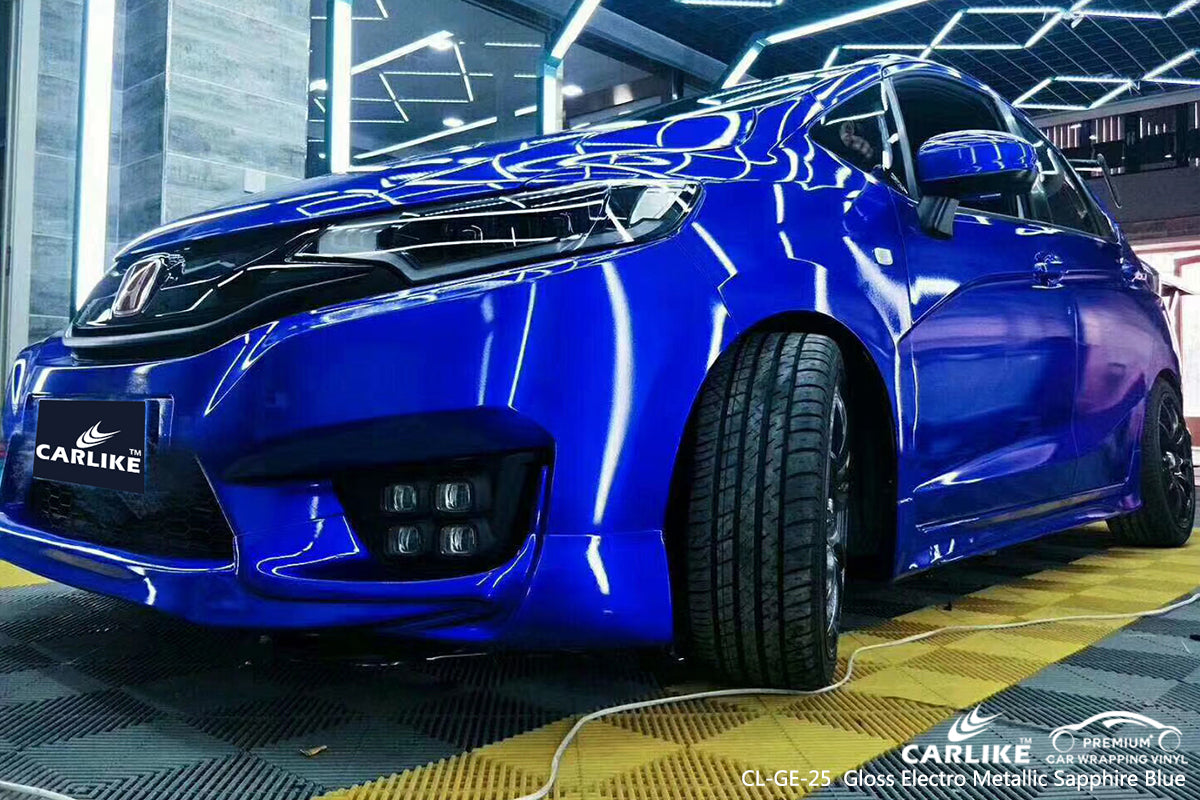 Honda Car Wrap - Gloss Electro Metallic Sapphire Blue Car Wrap
