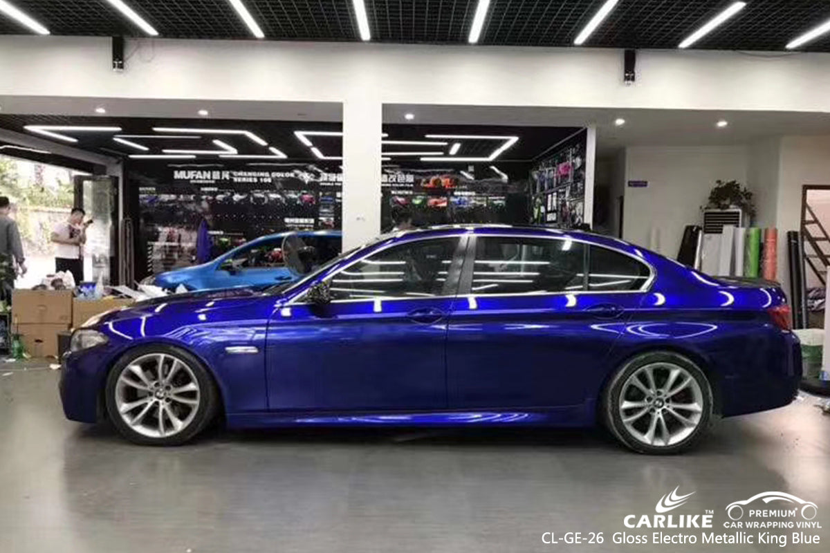 CARLIKE CL-GE-26 gloss electro metallic king blue vinyl vehicle wrap North West South Africa