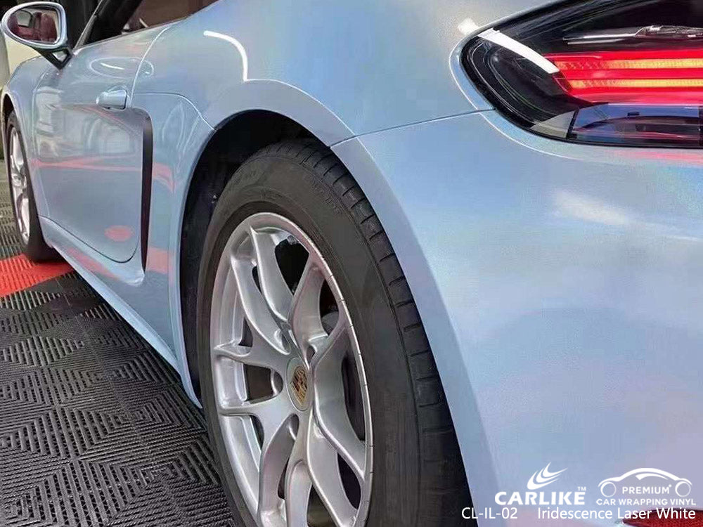 iridescence laser white vinyl for porsche