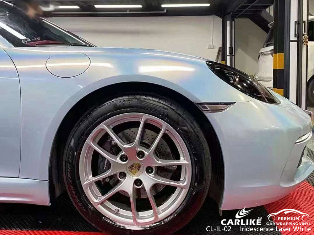 iridescence laser white vinyl for porsche