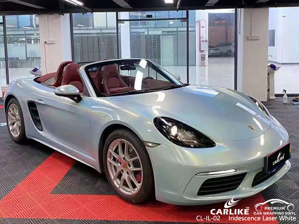 iridescence laser white vinyl for porsche