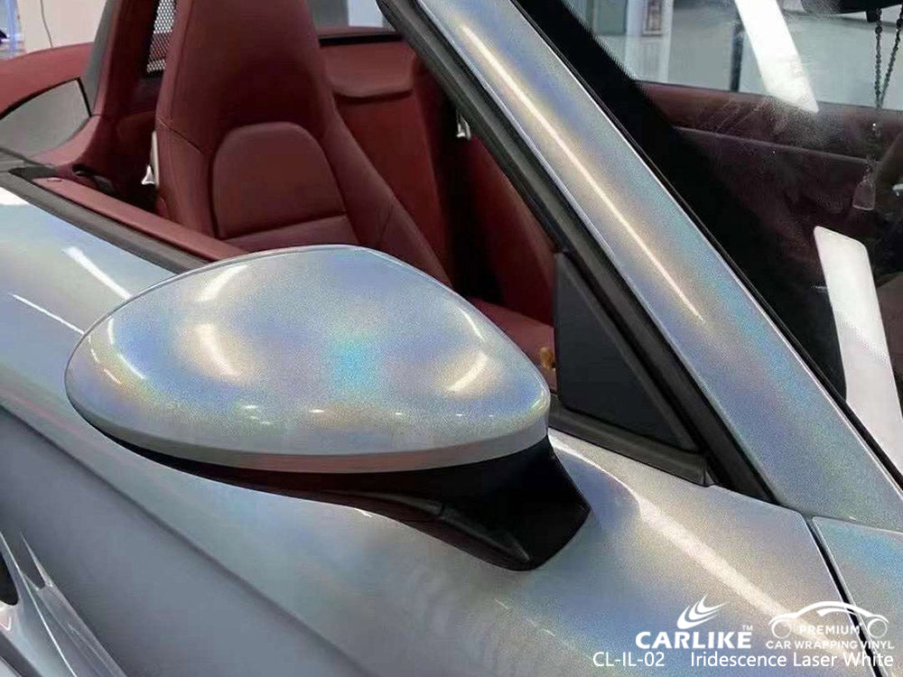 iridescence laser white vinyl for porsche