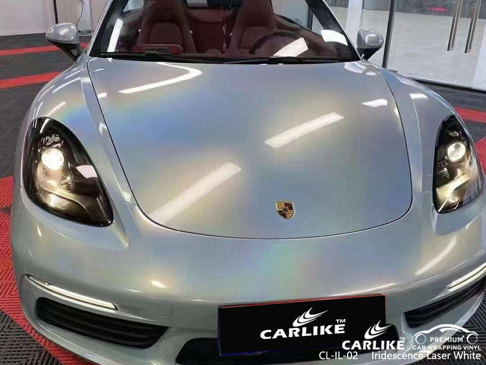 iridescence laser white vinyl for porsche
