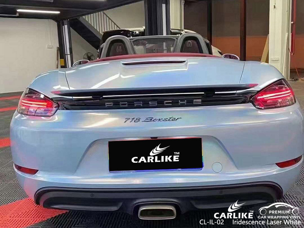 iridescence laser white vinyl for porsche