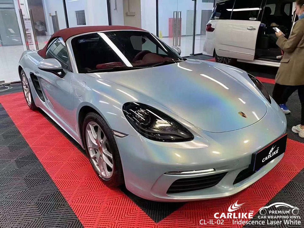iridescence laser white vinyl for porsche