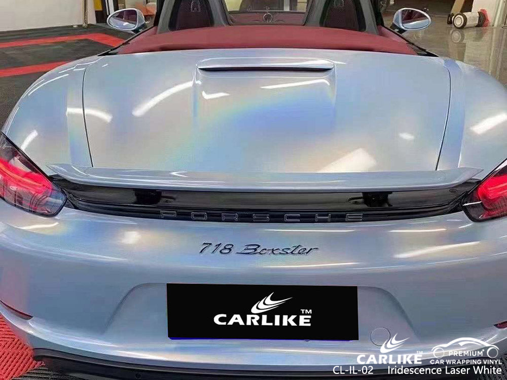 iridescence laser white vinyl for porsche