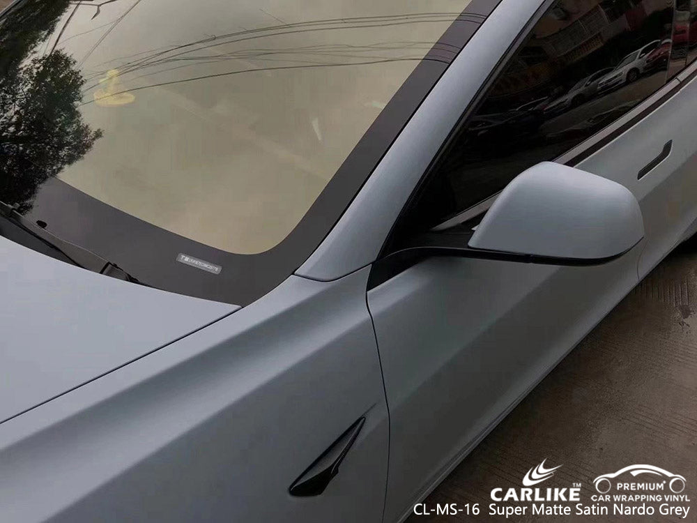 CARLIKE CL-MS-16 super matte satin nardo grey vinyl for tesla