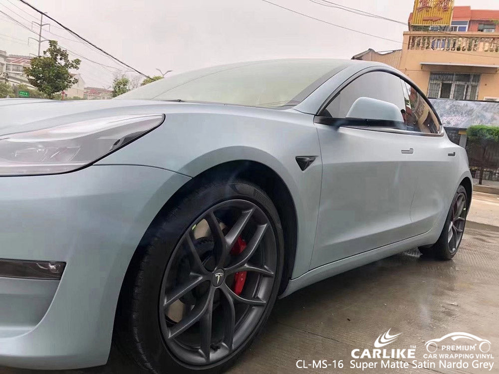 CARLIKE CL-MS-16 super matte satin nardo grey vinyl for tesla