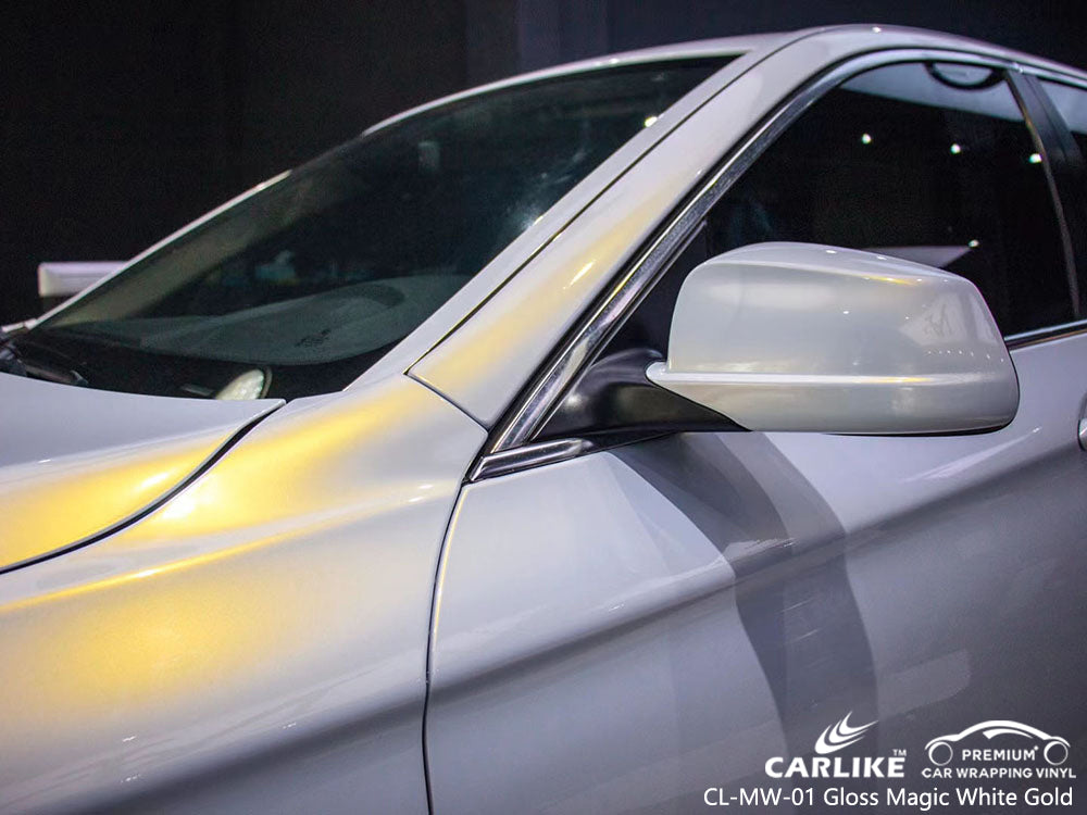 Camaleón mágico brillo blanco a dorado vinilo venta al por mayor envoltura  de coche – CARLIKE WRAP