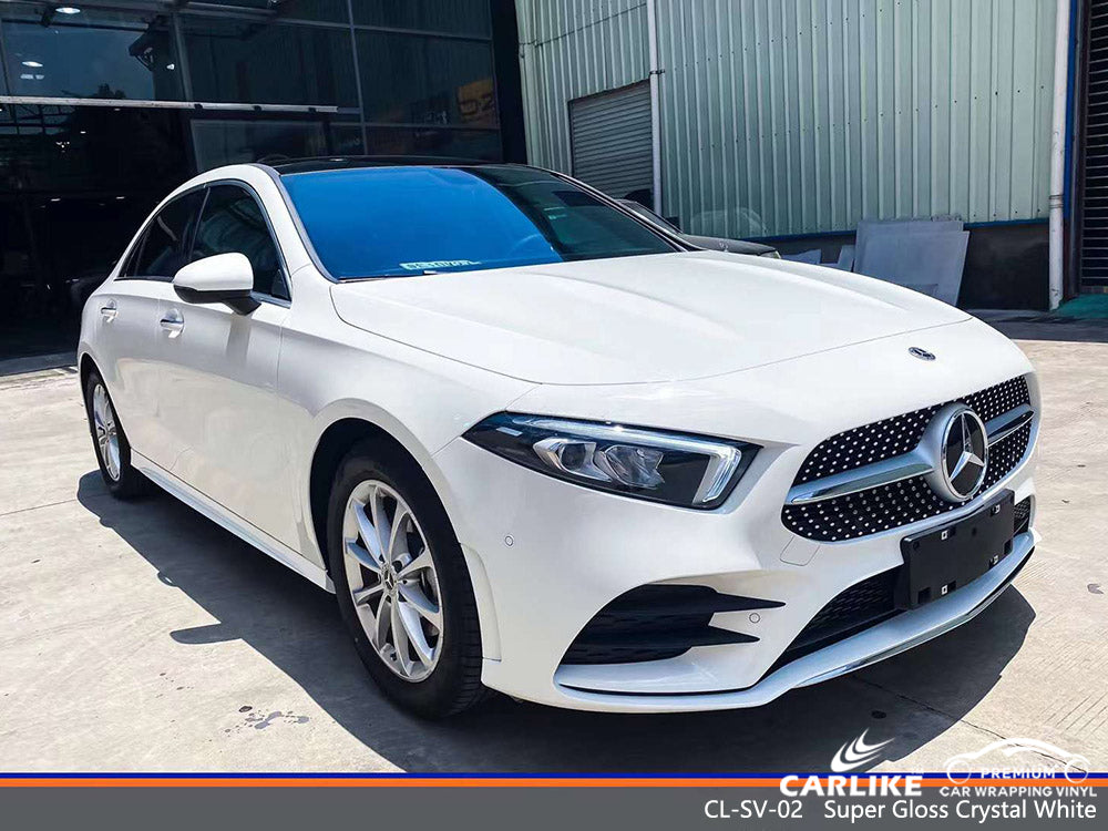 CARLIKE CL-SV-02 vinyle blanc cristal super brillant pour Mercedes-Benz