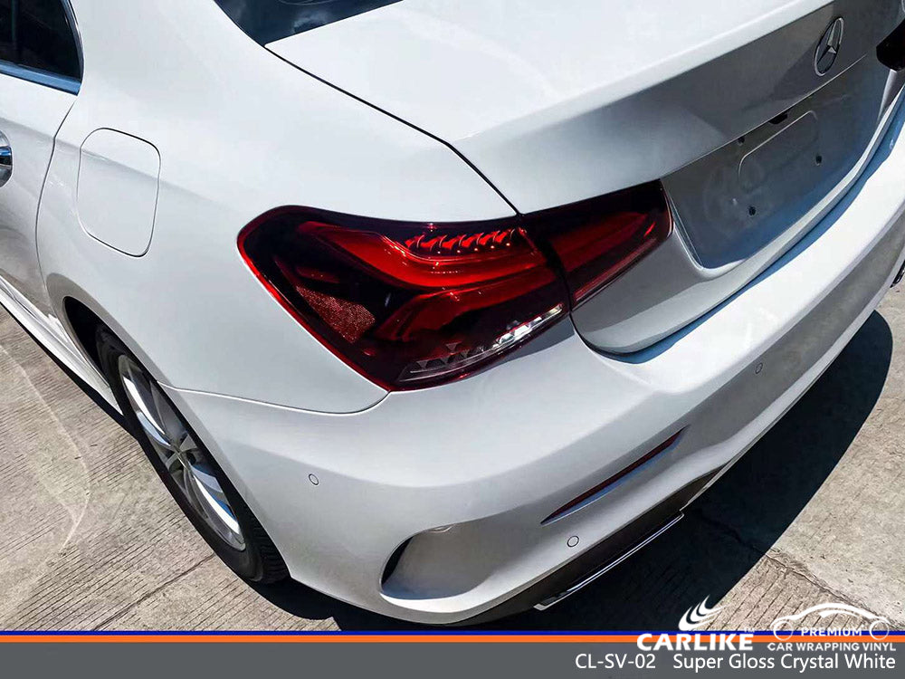 CARLIKE CL-SV-02 vinyle blanc cristal super brillant pour Mercedes-Benz