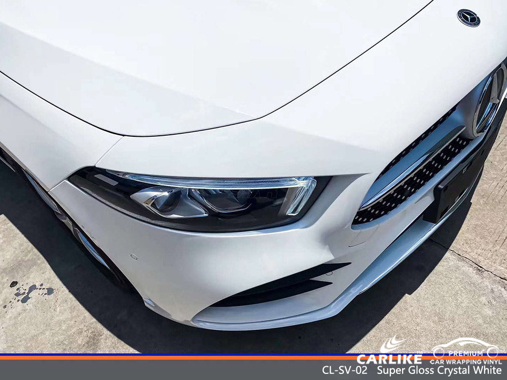CARLIKE CL-SV-02 vinyle blanc cristal super brillant pour Mercedes-Benz