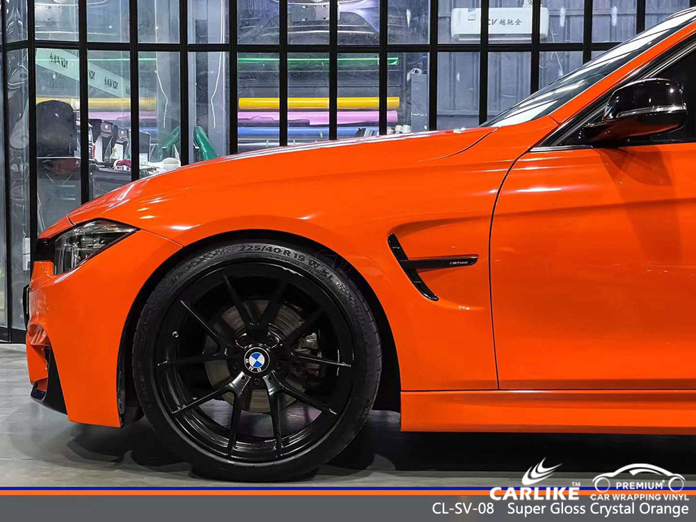 Suministro al por mayor de vinilo de envoltura de coche naranja cristalino  súper brillante – CARLIKE WRAP