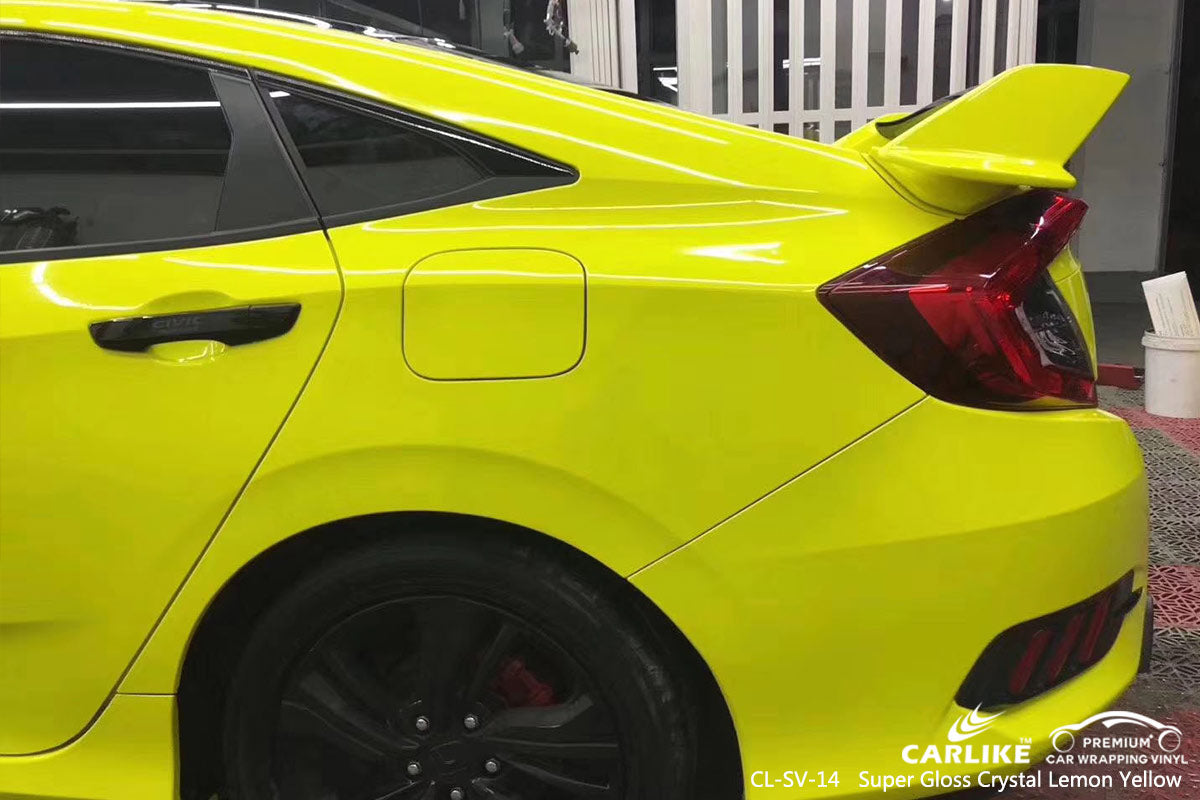 Best Gloss Lemon Yellow Car Wrap  Lemon Yellow Vinyl Wraps - ALUKOVINYL