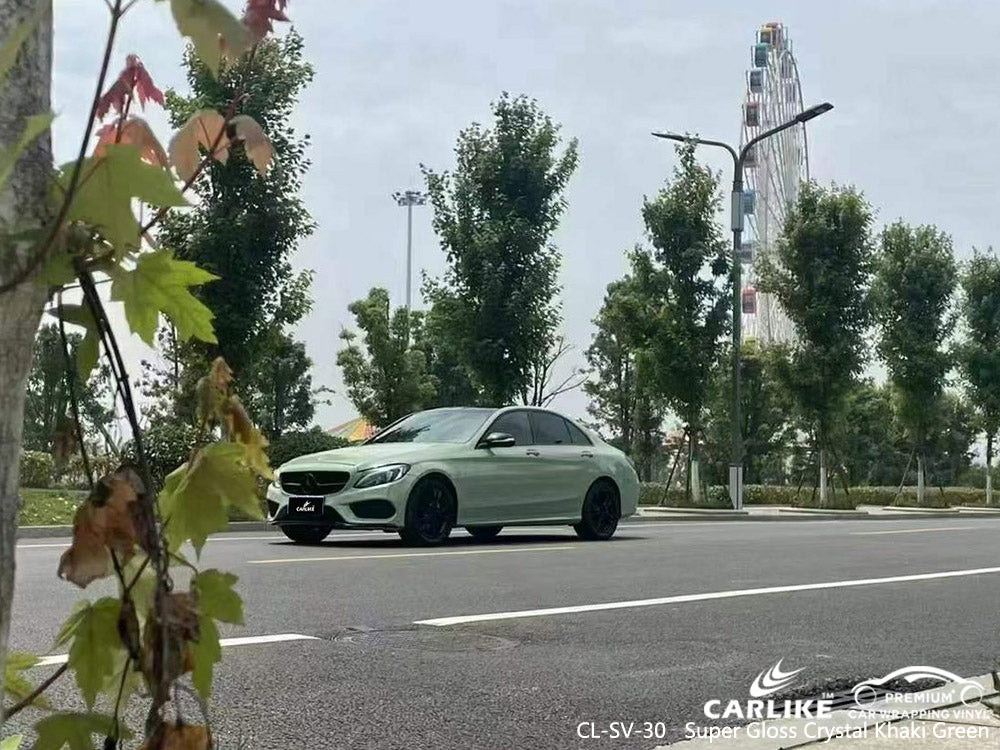 CARLIKE CL-SV-30 vinilo verde kaki cristal super brillo para mercedes-benz