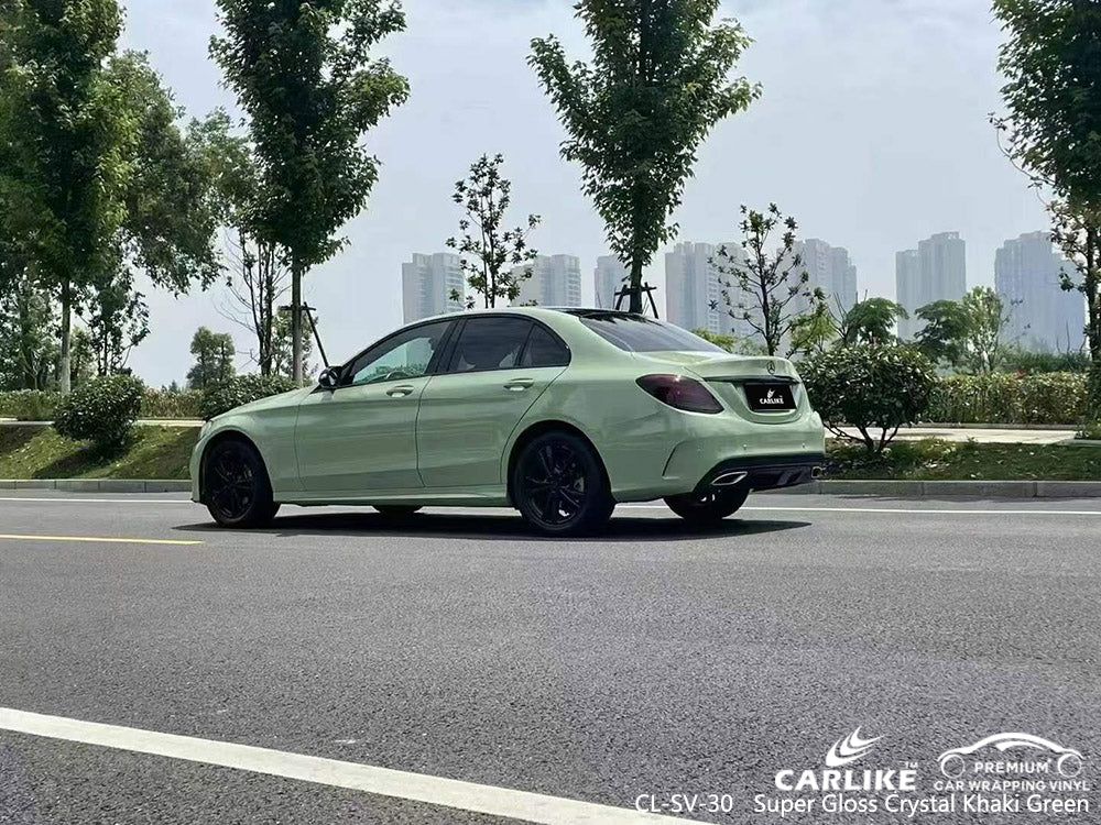 CARLIKE CL-SV-30 vinilo verde kaki cristal super brillo para mercedes-benz