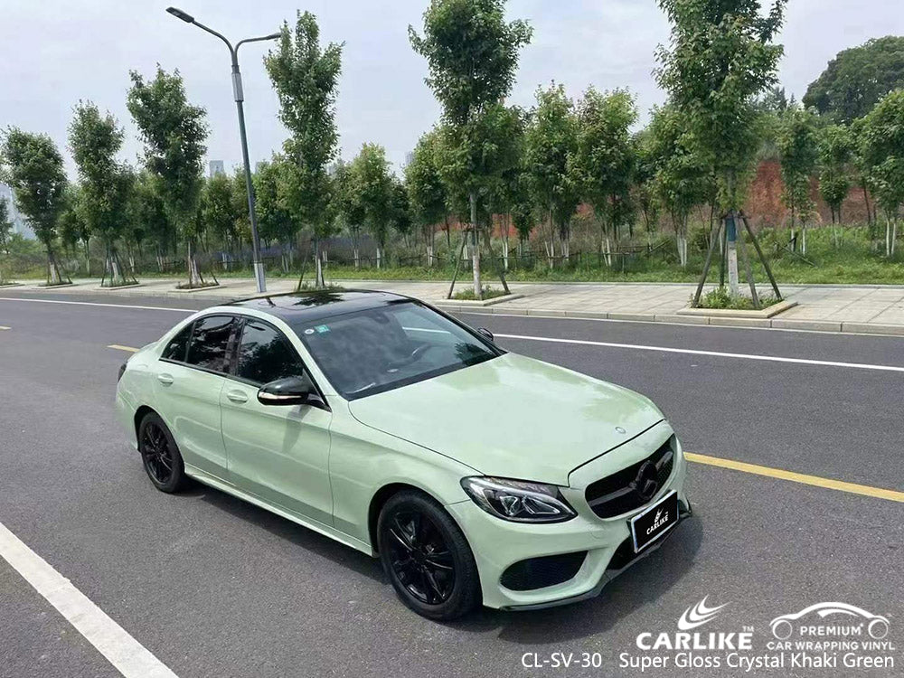 CARLIKE CL-SV-30 vinilo verde kaki cristal super brillo para mercedes-benz