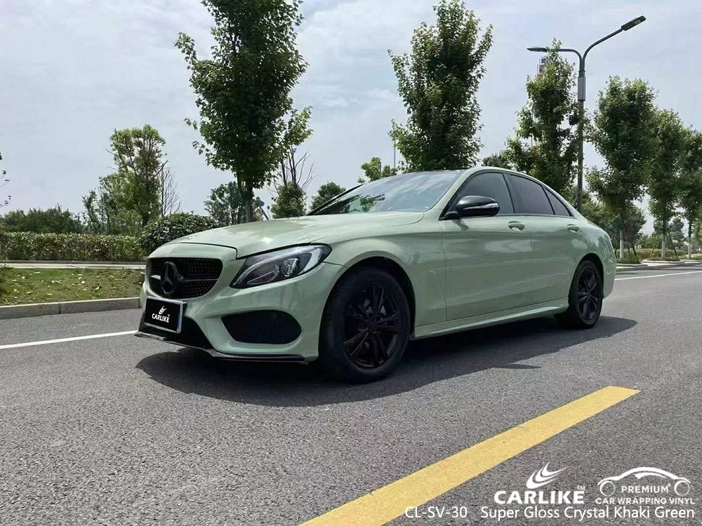 CARLIKE CL-SV-30 vinilo verde kaki cristal super brillo para mercedes-benz