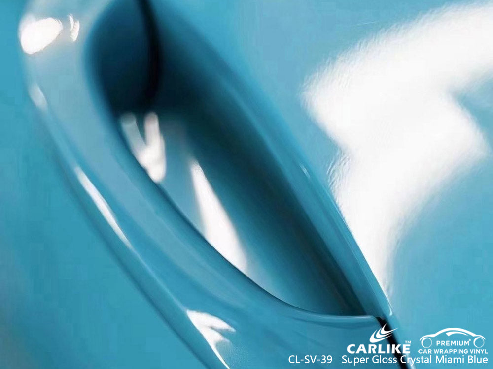 CARLIKE CL-SV-39 Super Gloss Crystal Miami Blue Vinilo para Panamera