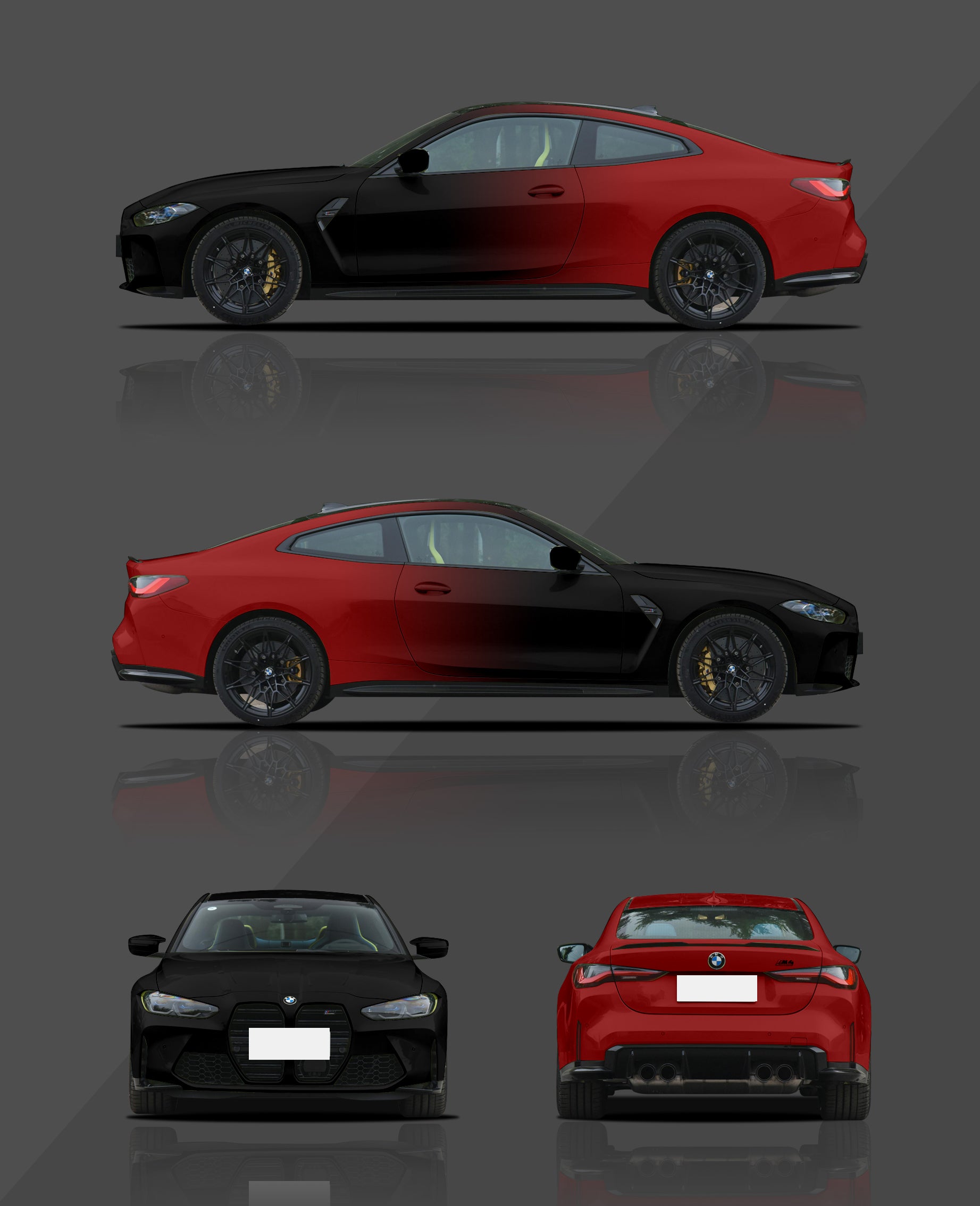 Customized Car Wrap Factory Supplier - Red and Black Splash-ink