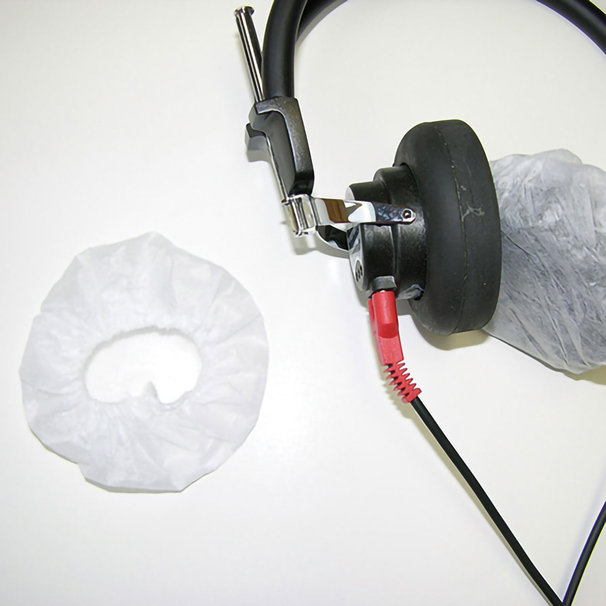 Headphone Cushion Covers White, Disposable For Audiometers