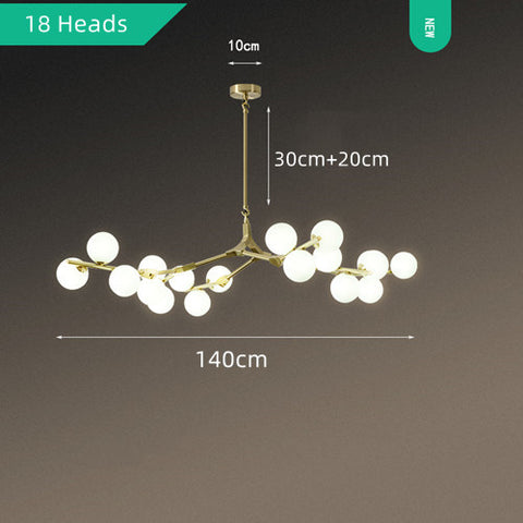 Glass Orb Branch Chandelier