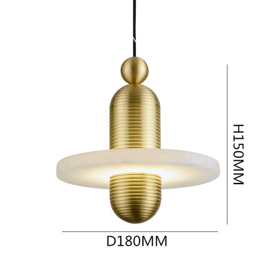 Median Alabaster LED Pendant Lamp & Table Lamp