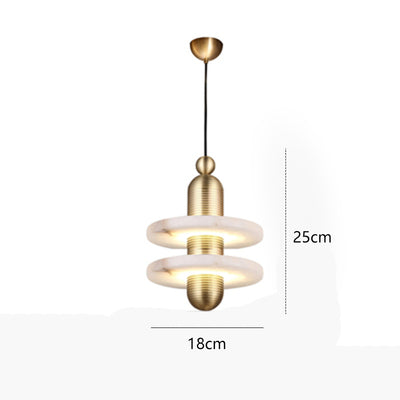 Median Alabaster LED Pendant Lamp & Table Lamp