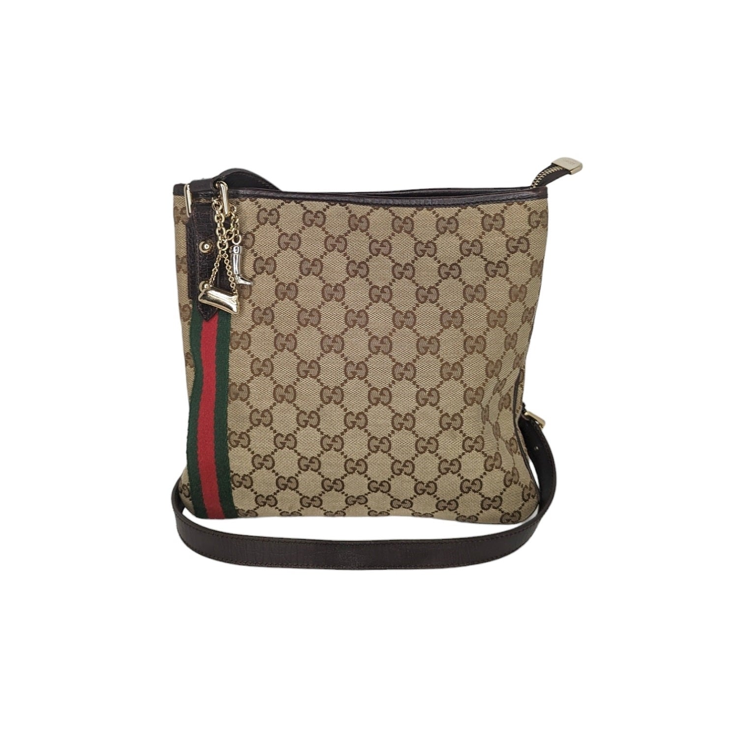 Gucci GG Monogram Web Jolicoeur Charms Messenger