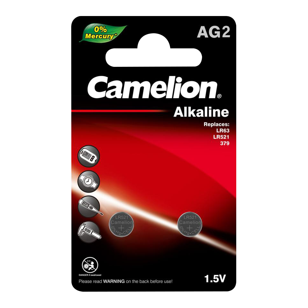 Camelion AG2 / G2 / LR726 / LR59 / 196 / SR726W / GP96A / 396 (Two Packaging Options)