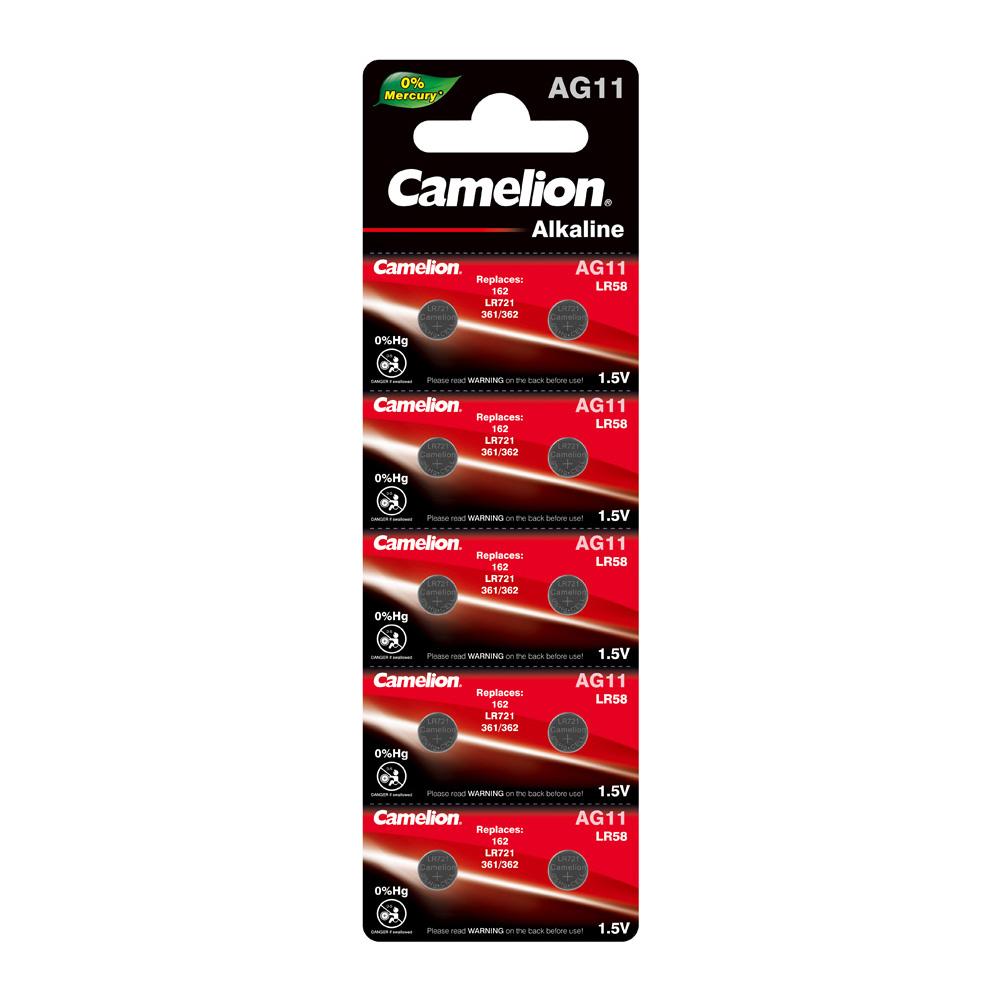 Camelion AG11 / 362 / LR721 1.5V Button Cell Battery (Two Packaging Options)