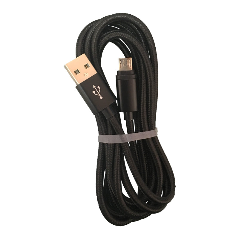 Nylon 6 FT Black Lightning USB Charging Cord