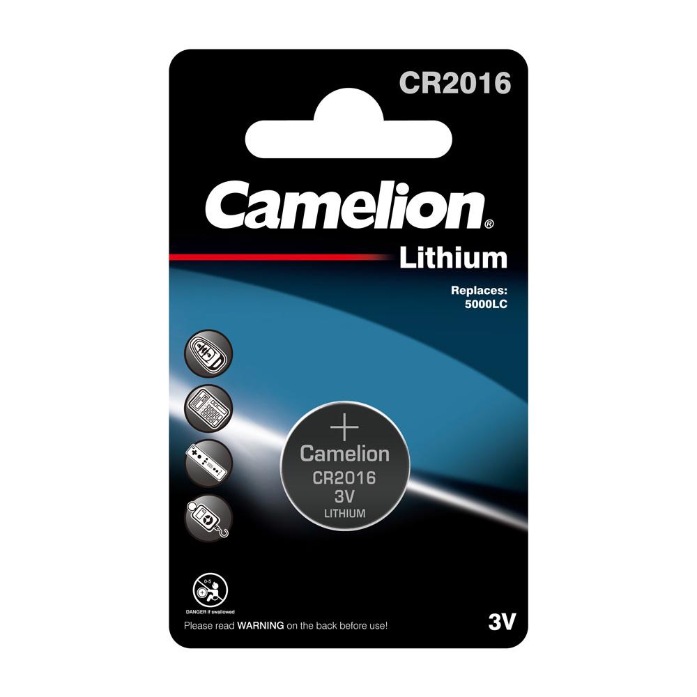 Camelion CR2016 3V Lithium Coin Cell Battery (Three Packaging Options)