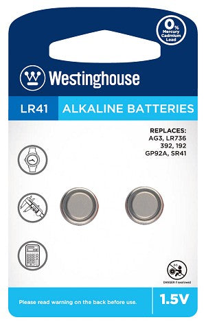 Westinghouse AG3 / 392 / LR41 1.5V Button Cell Battery