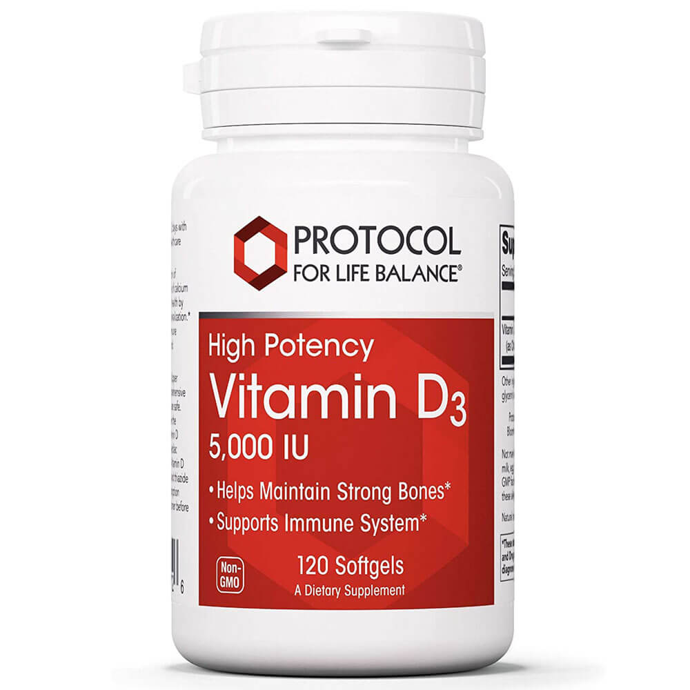 Protocol for Life Balance Vitamin D3 5000 IU (120 softgels)