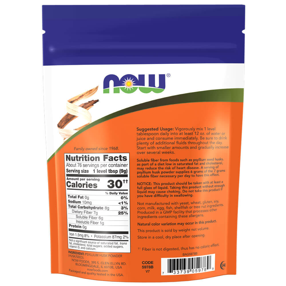 NOW Psyllium Husk Powder (24 oz)