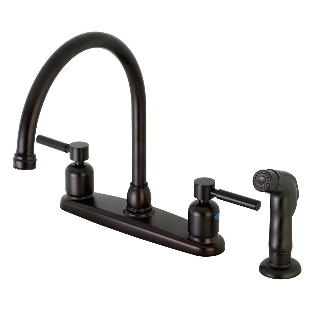Kingston Brass Concord 8-Inch Centerset Kitchen Faucet with Sprayer